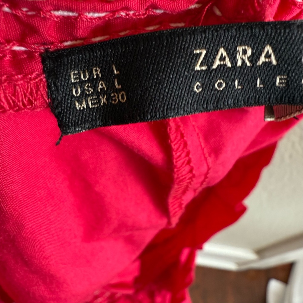Zara Off The Shoulder Ruffle Crop Top - Picture 8 of 9